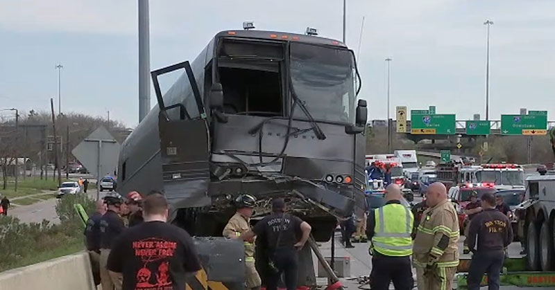 NGHTMRE's tour bus crashes on a freeway barrier.