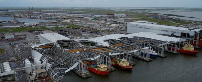 Devastated Louisiana Oil Industrial Port