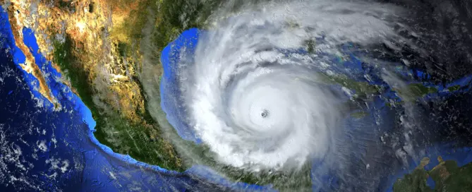 map of hurricane in the gulf of mexico