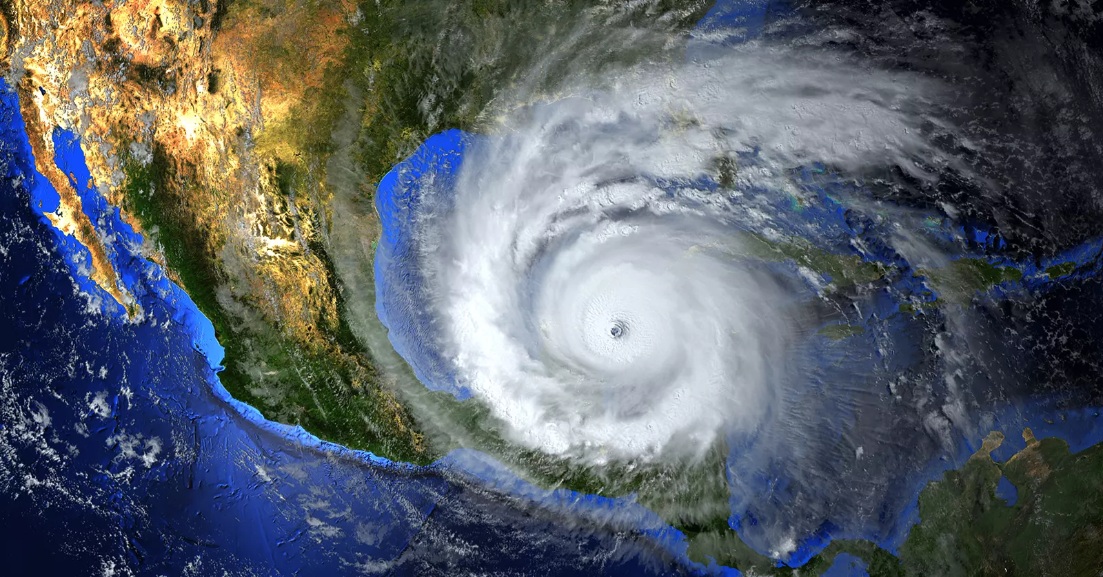 map of hurricane in the gulf of mexico