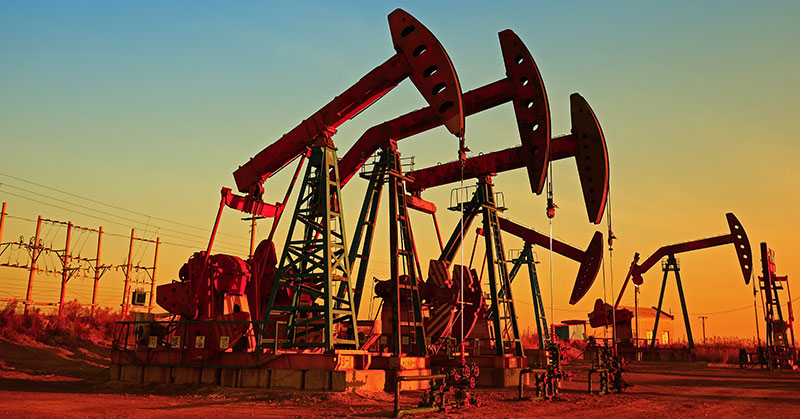Oil rigs in the oilfields
