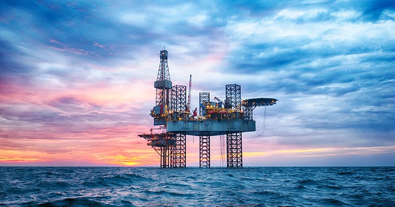 Jack-up rig in the Gulf of Mexico