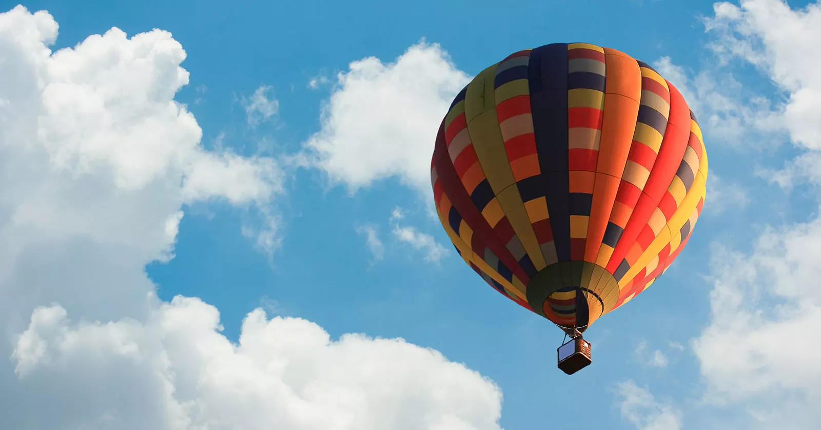 hot-air balloon in the sky