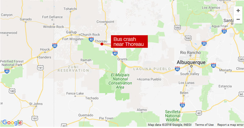 new mexico bus crash map