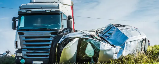 serious truck-van accident